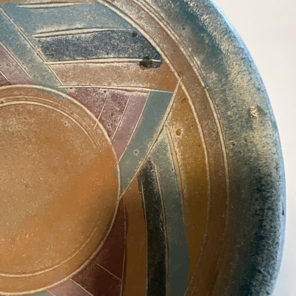 Handmade Pottery Bowl Star Design Decorative Centerpiece Dish - Picture 3 of 11